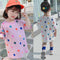 Girl's Summer Color Balloon Long Tee Dress